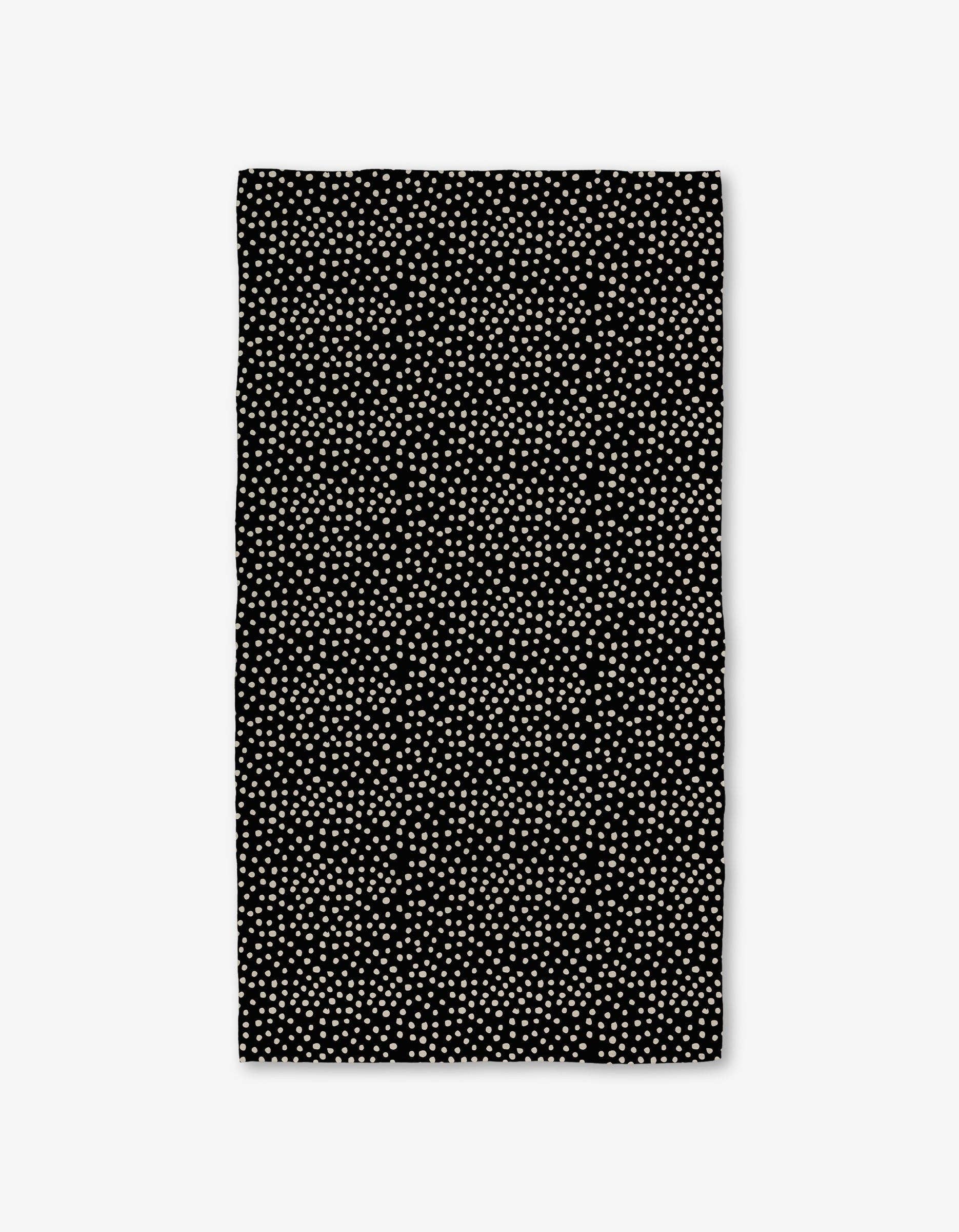 Geometry Dotty Black Luxe Bath Towel