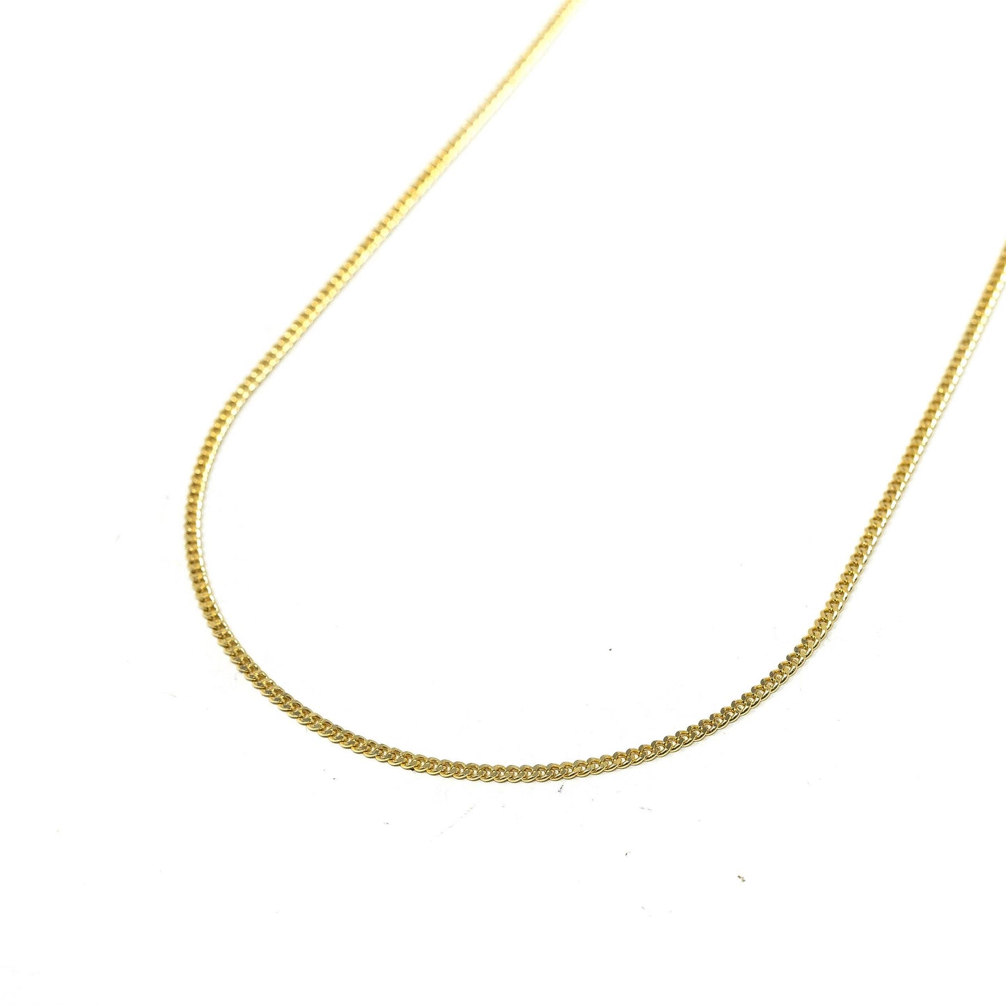 Gold Curb Chain Necklace