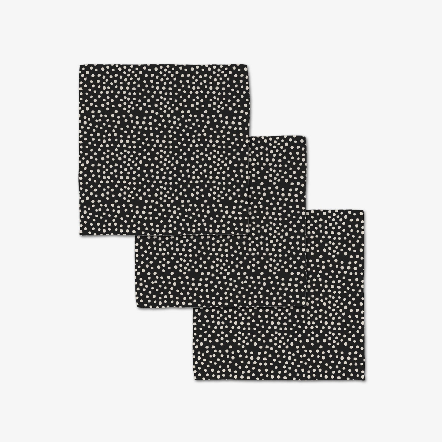 Geometry Dotty Black Luxe Washcloth Set