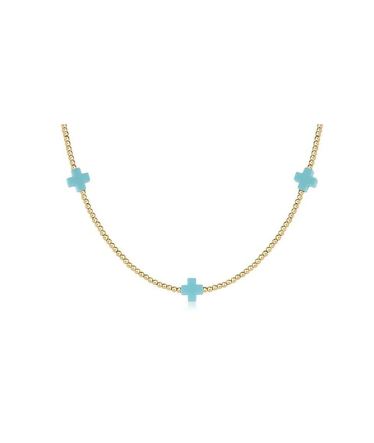 enewton Signature Turquoise Cross Choker