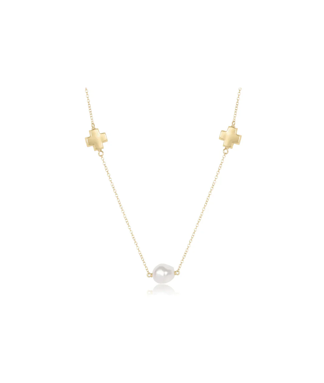 enewton Gold Signature Cross Pearl Admire Simplicity Choker