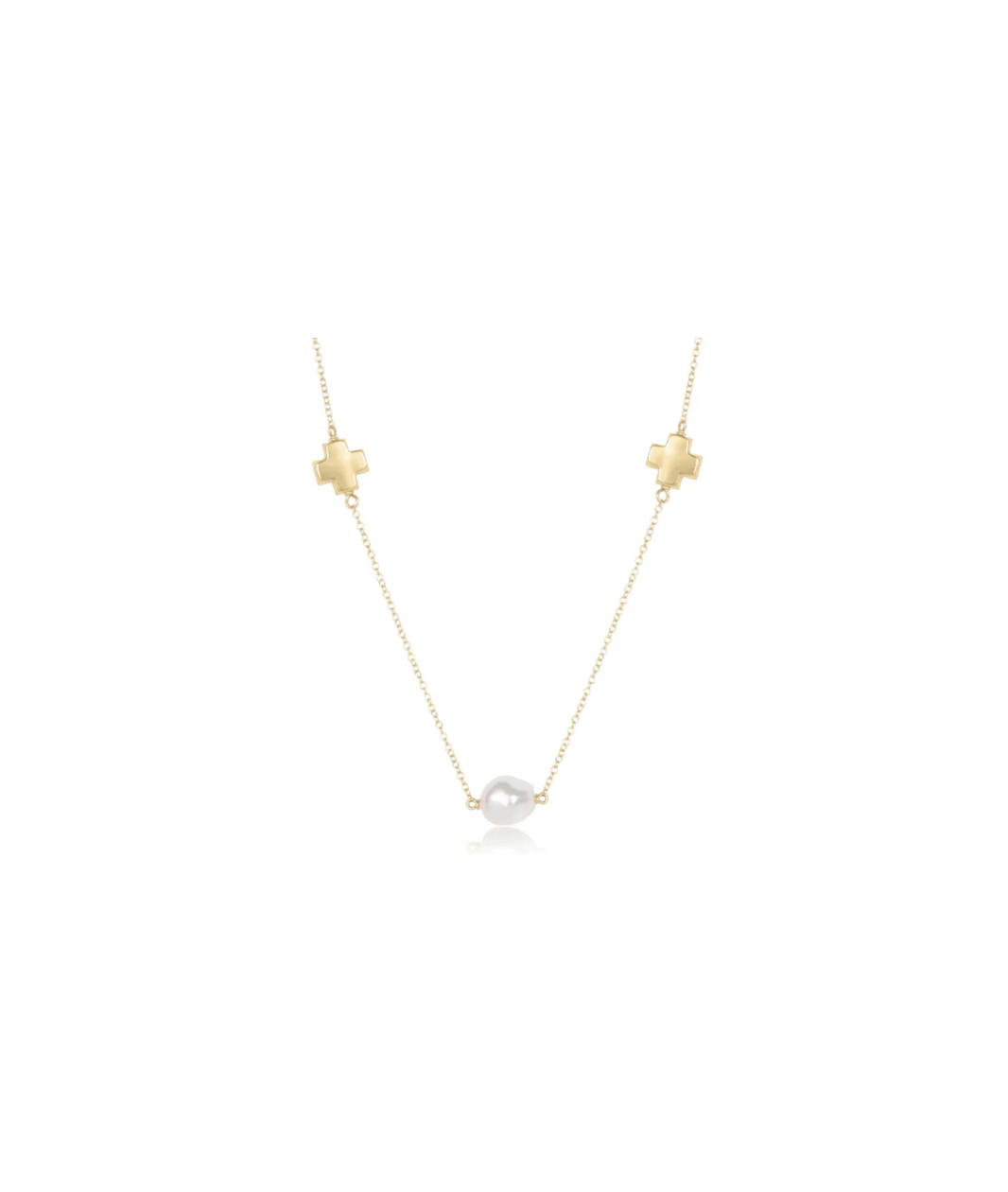 enewton Gold Signature Cross Pearl Admire Simplicity Choker