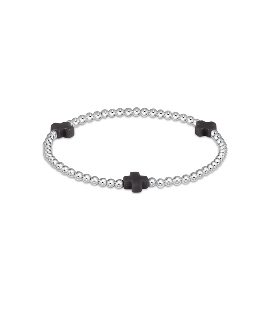enewton Signature Cross Sterling Pattern 3mm Bead Bracelet