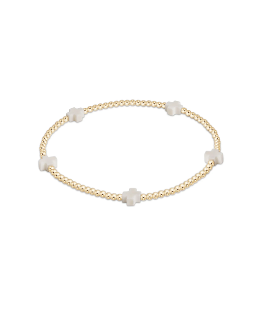 enewton Signature Cross Small 2mm Gold Bracelet