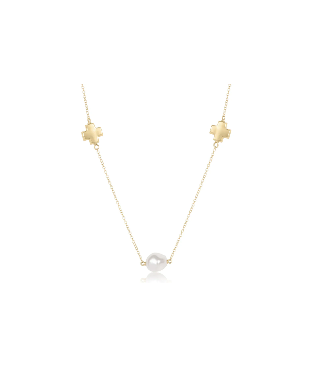 enewton Gold Signature Cross Pearl Admire Simplicity Choker