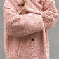 Lapel Plush Fleece Trench Coat