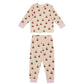 Kids Organic Cotton Cherry Stripe Print Long Pajama Set