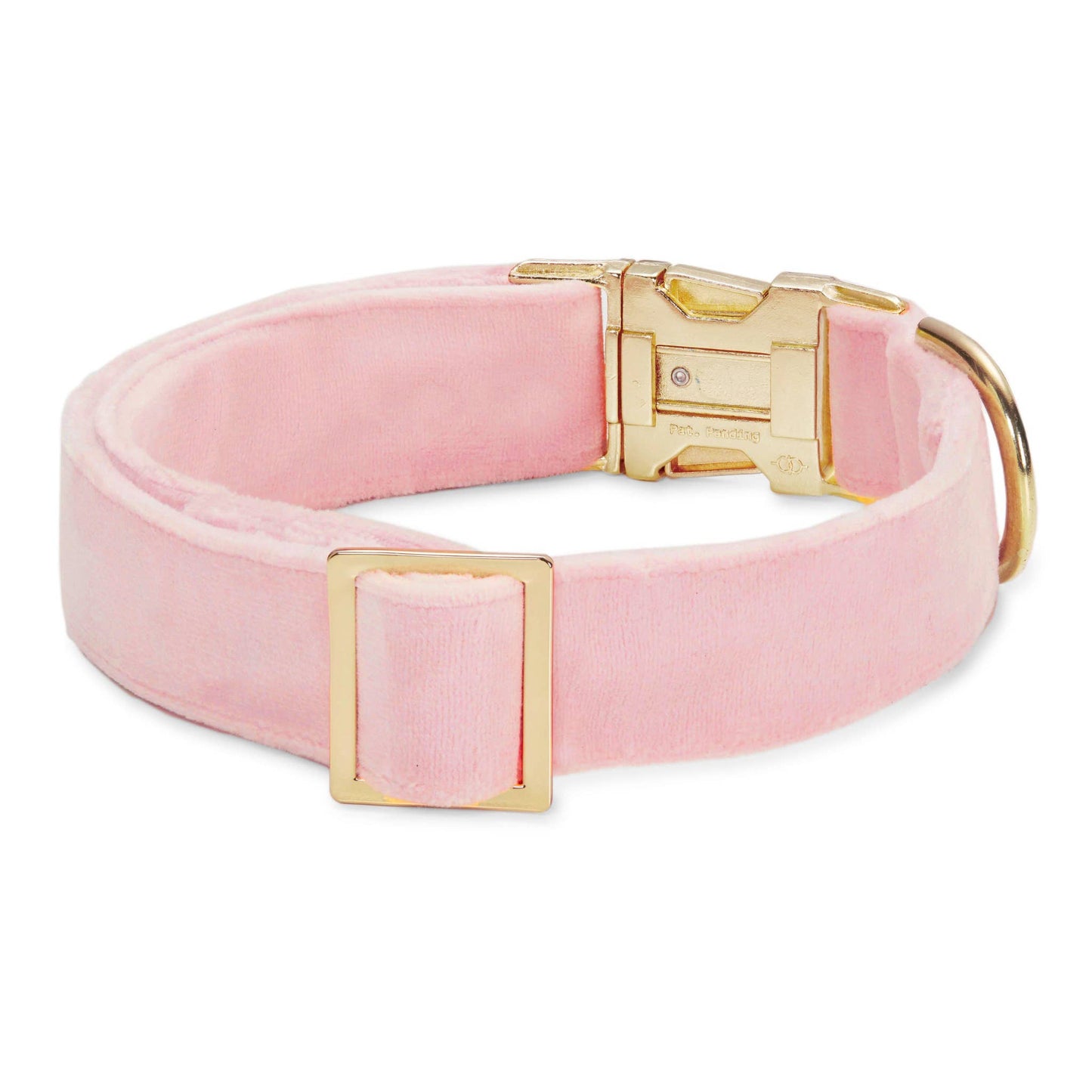 Blush Pink Velvet Dog Collar