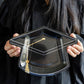 Black Grad Cap Plate