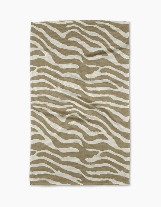 Geometry Zira Tan Tea Towel