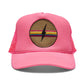 Electric Rainbow Trucker Hat in Pink