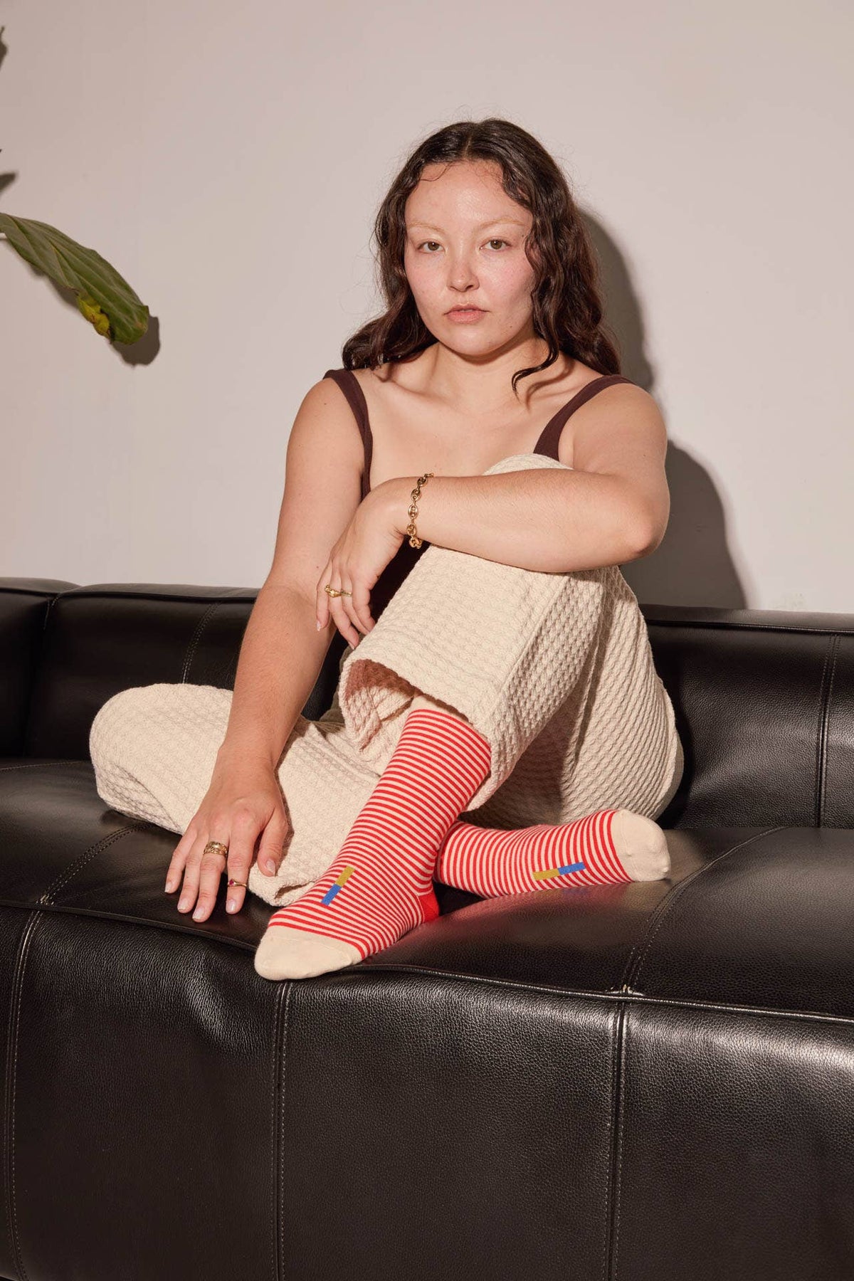 Cole Thin Stripe Crew Socks