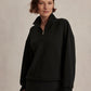 Sian Cropped Half-Zip Sweat