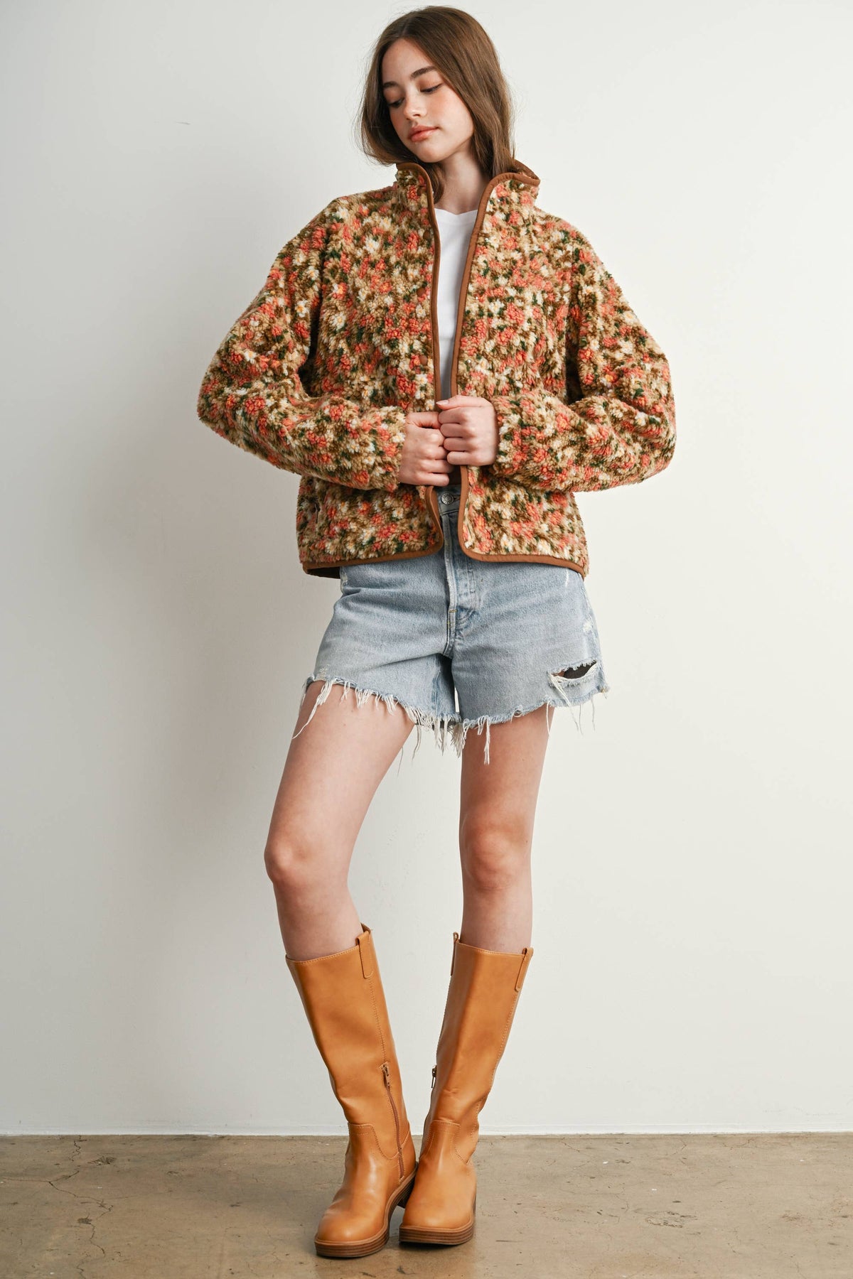 Ditsy Floral Sherpa Fleece