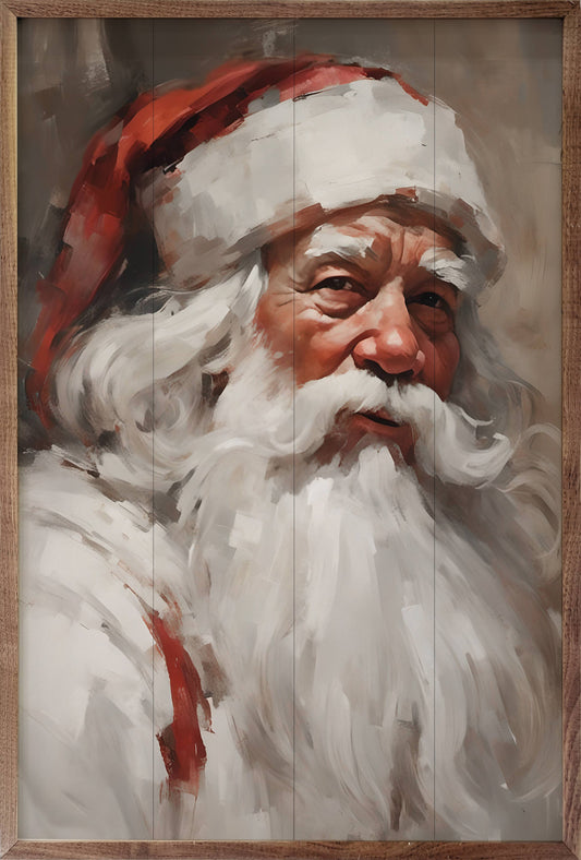 Santa Portrait In White