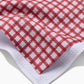 Geometry Fireside Plaid Red Tea Towel