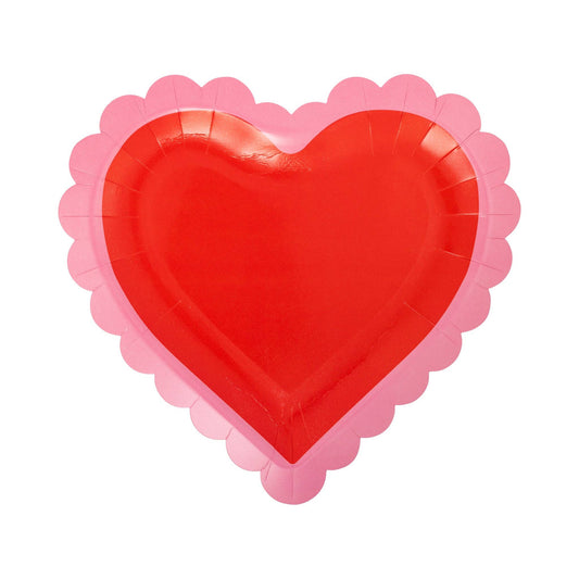 Scalloped Heart Paper Plates