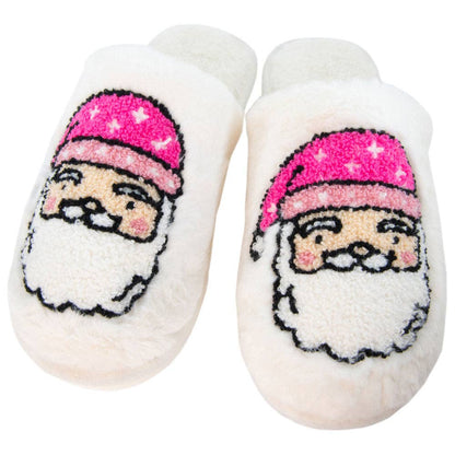 Pink Santa Slippers