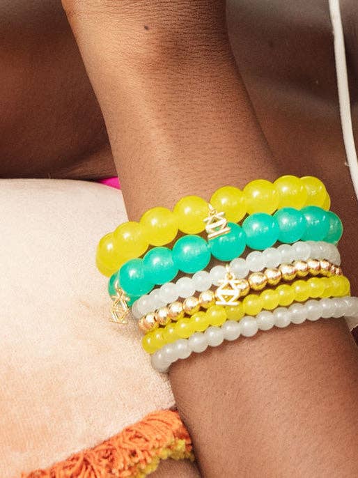 Small Glass Bead Stretch Bracelet