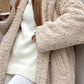 Lapel Plush Fleece Trench Coat