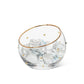 Angled Bowl with Gold Dots