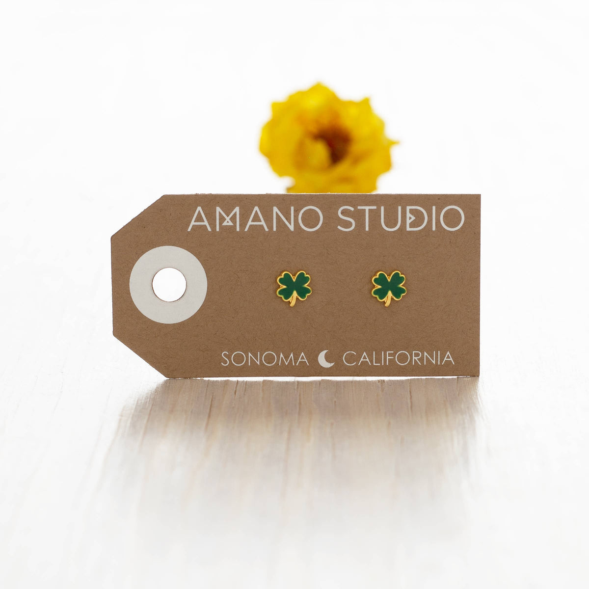 Lucky 4 Leaf Clover Studs