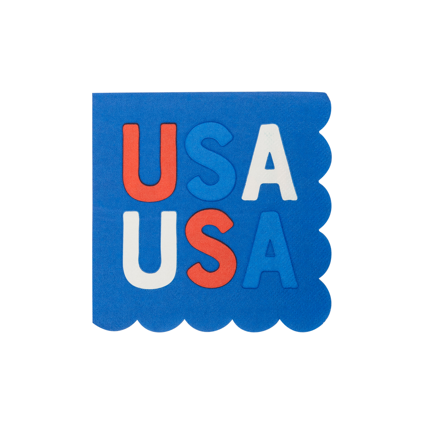 USA Scallop Paper Cocktail Napkins