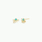 Sun Ray Gold Earrings