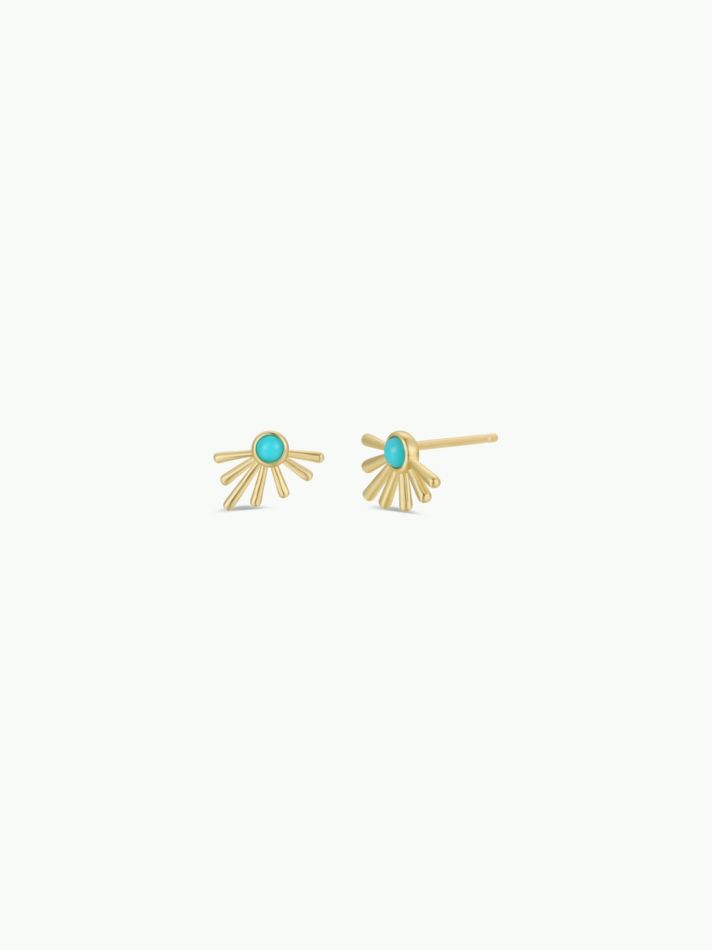 Sun Ray Gold Earrings