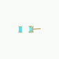 Baguette Turquoise Earrings