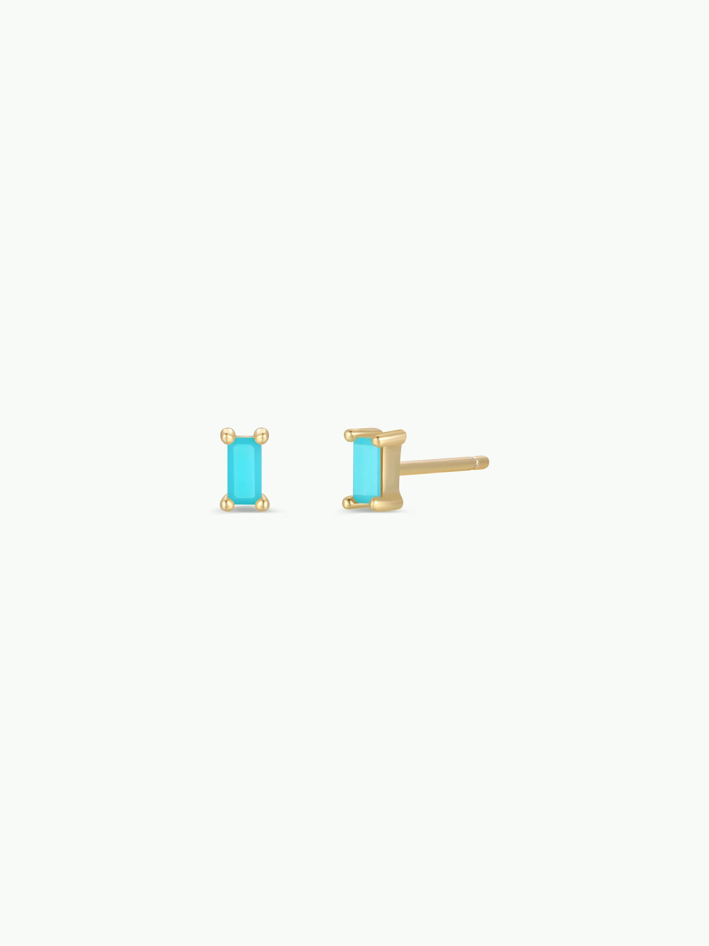 Baguette Turquoise Earrings