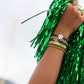 Game Day" Green & Yellow Hair Tie Bracelets