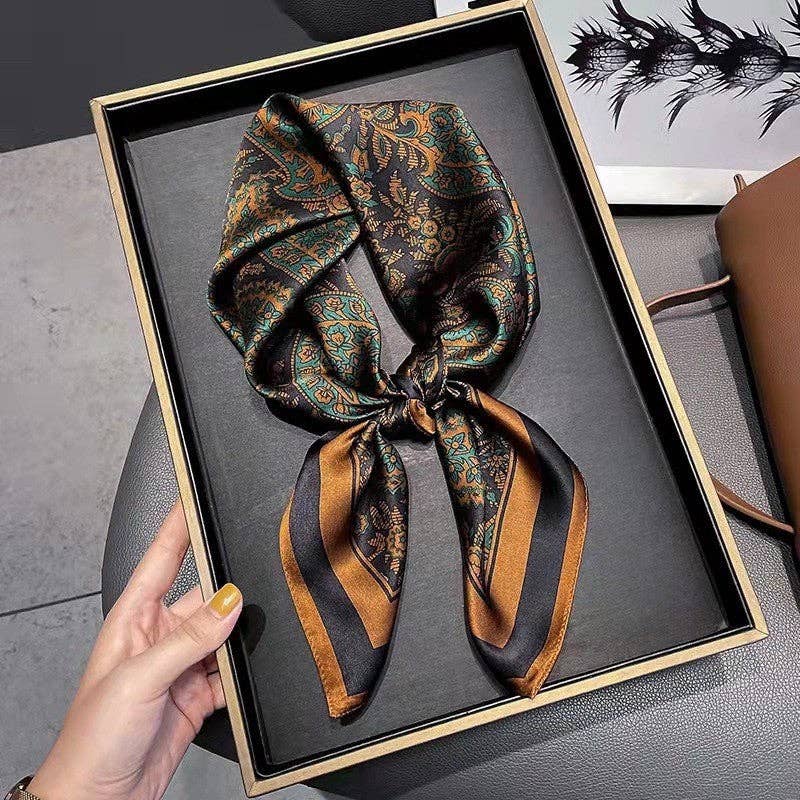 Retro Chic Silk Scarf