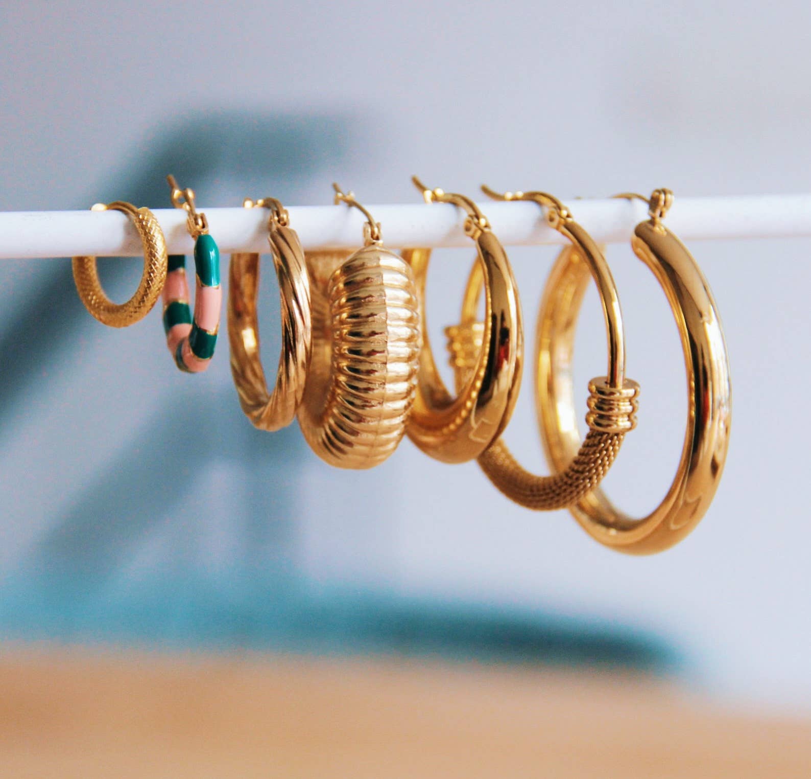 Oval Twisted Hoops