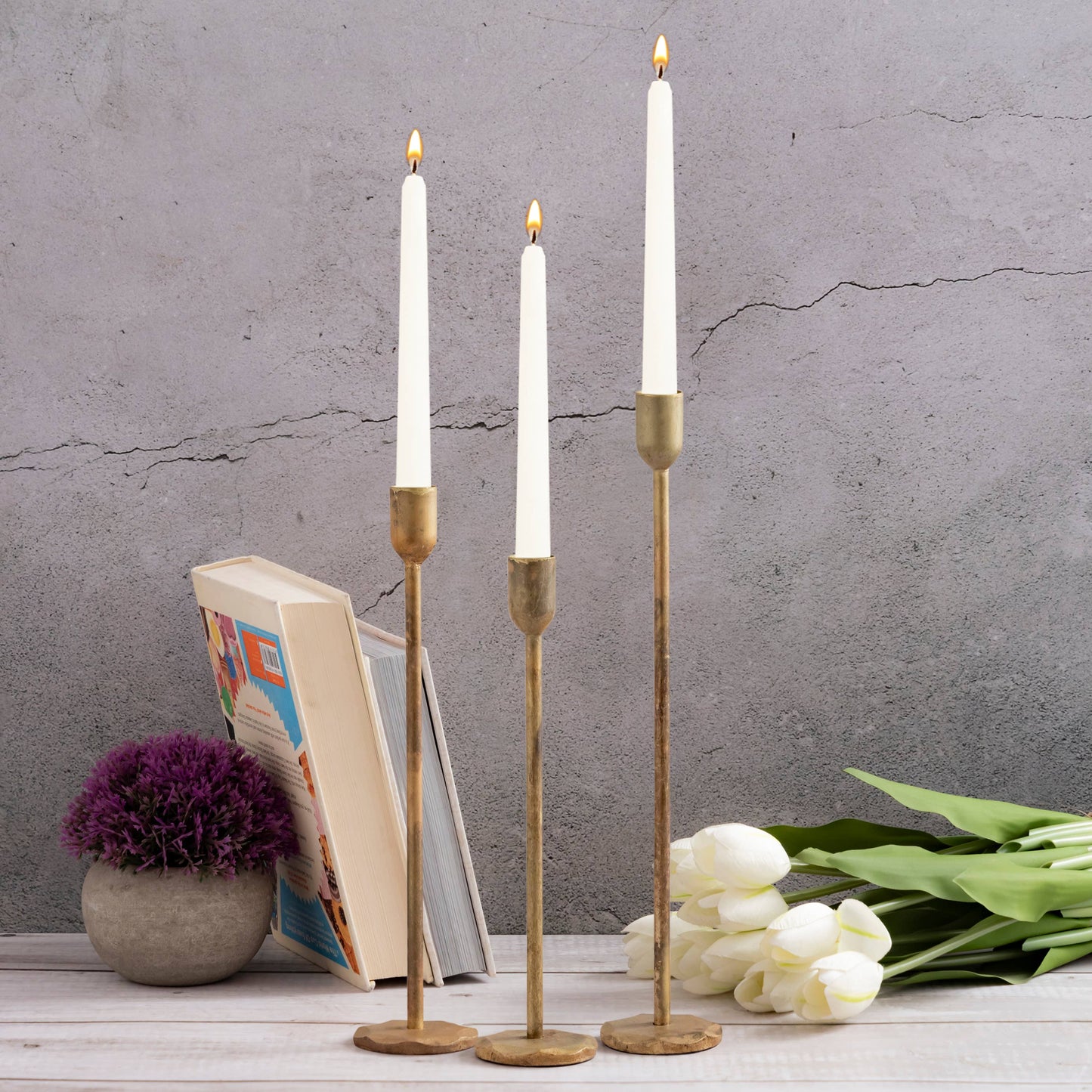 Old Brass Candle Holder
