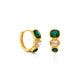 Holiday Emerald Hoops