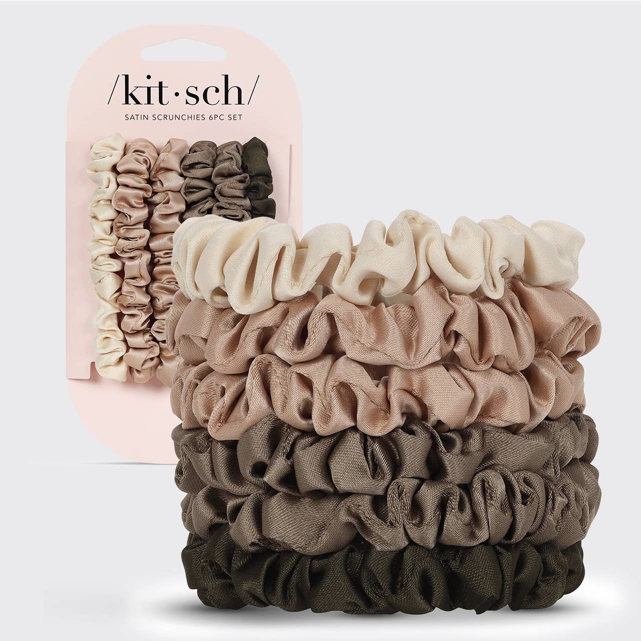 Kitsch Eucalyptus Ultra Petite Satin Scrunchies