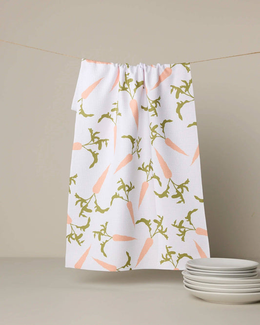 Geometry Carrot Toss Tea Towel