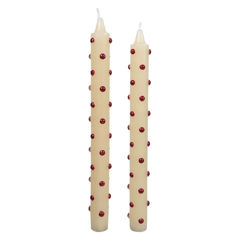 Polka Dot Taper Candles