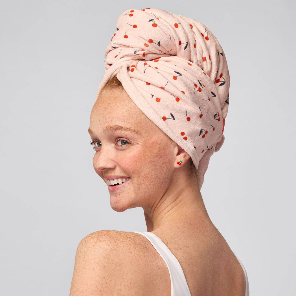Cherry Hair Towel Wrap