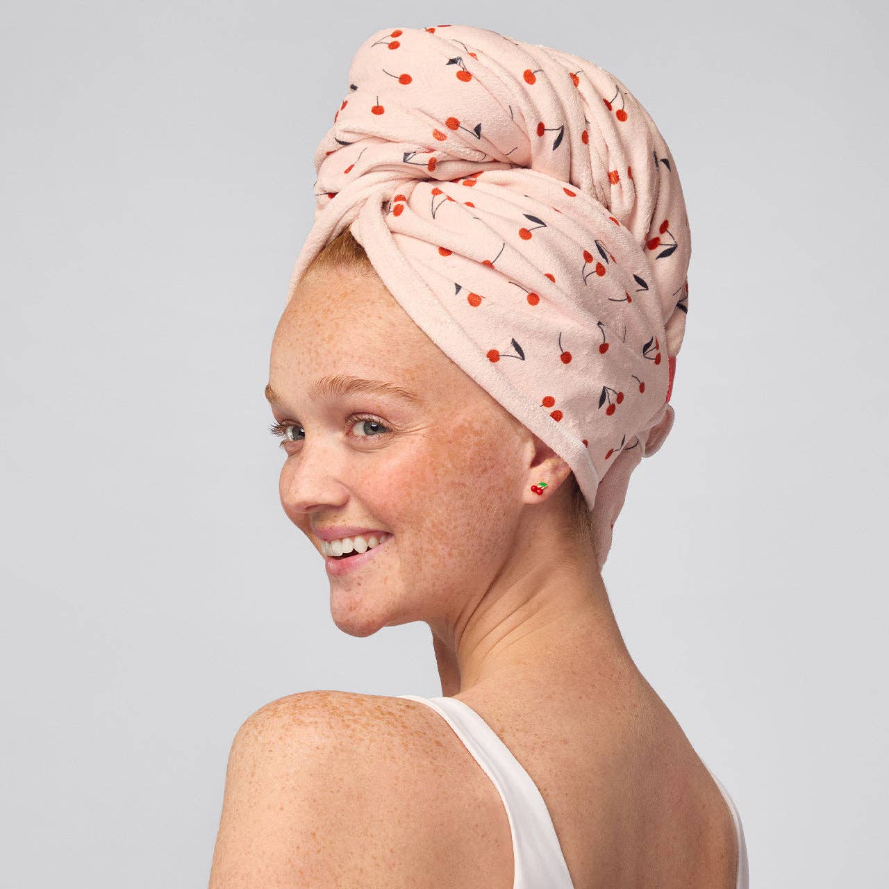 Cherry Hair Towel Wrap
