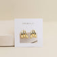 Gold Three Hoop Huggie