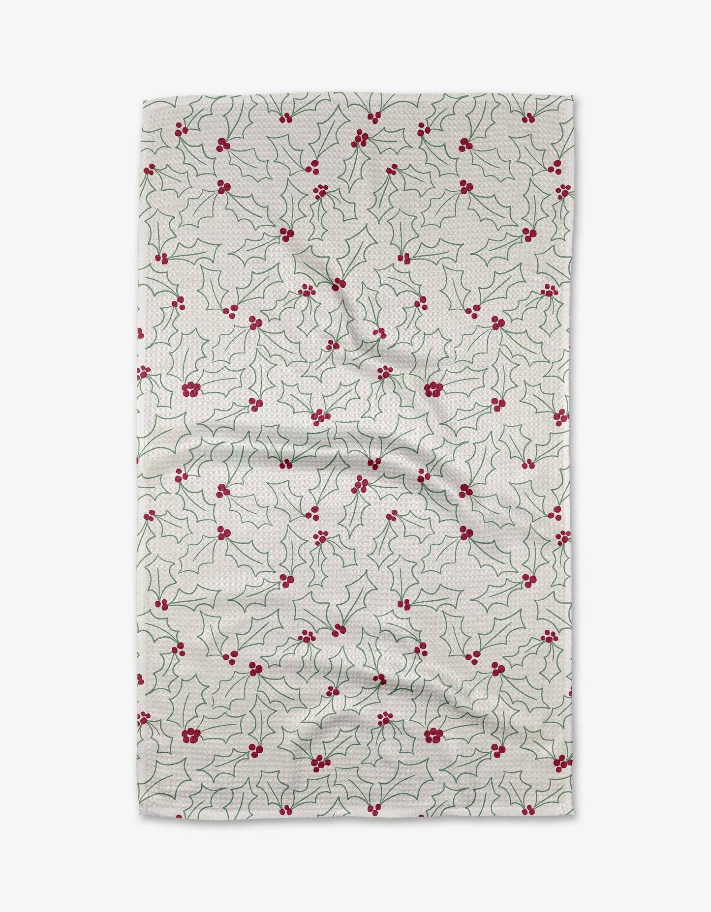 Geometry Merry Holly Tea Towel