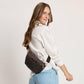 Woven Chocolate Belt Bag