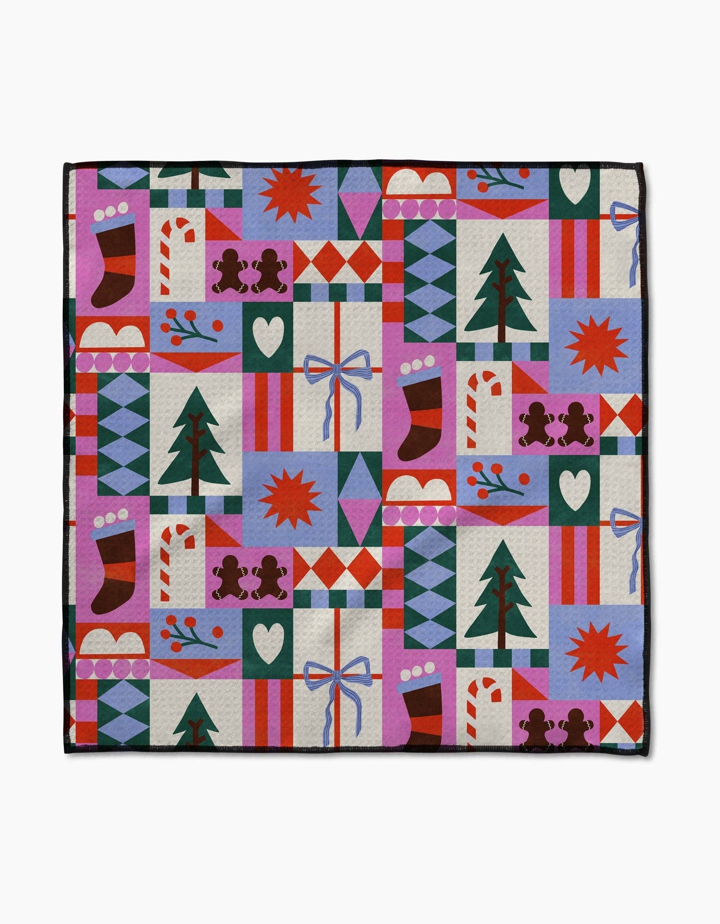 Geometry Festive Christmas Quilt Paw Towel