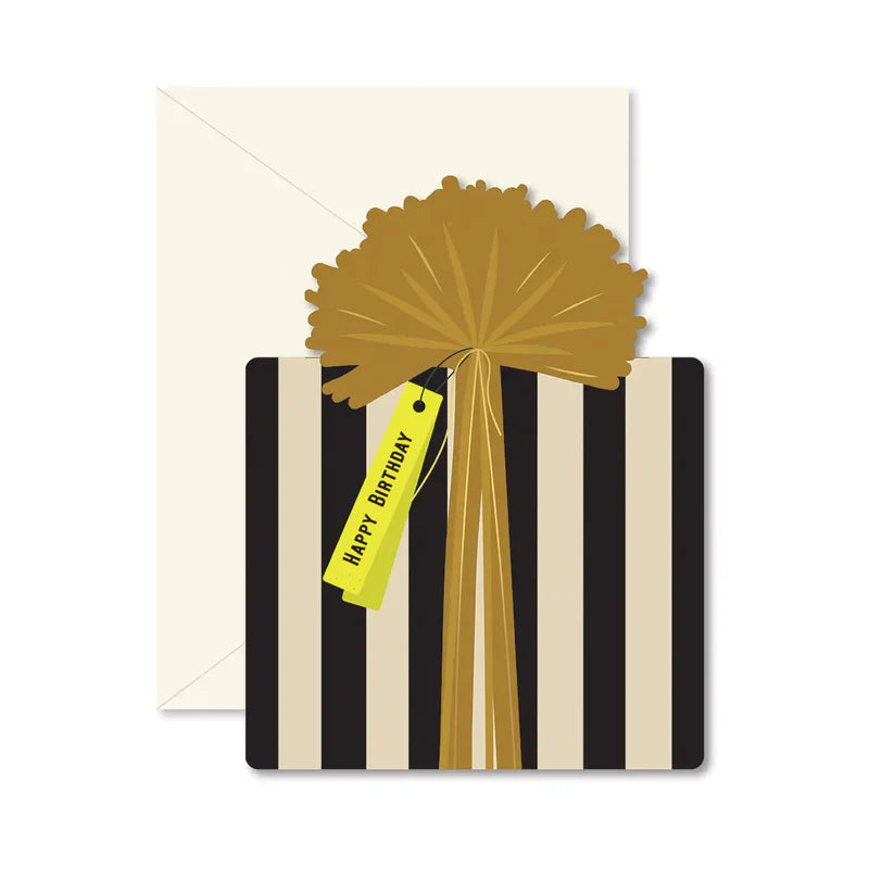 Black Stripe Birthday Box Card