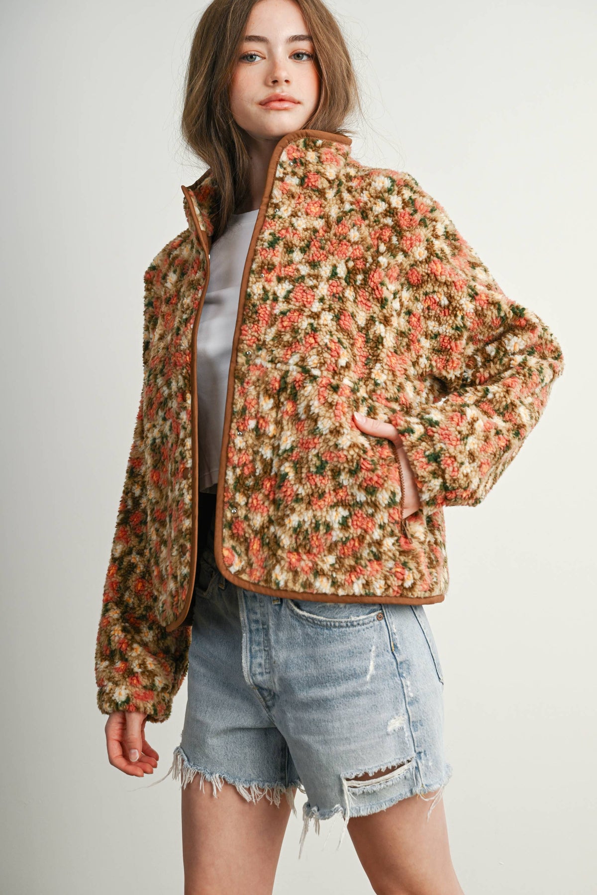 Ditsy Floral Sherpa Fleece