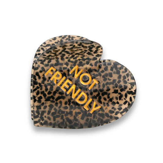Not Friendly Heart Hair Clip