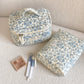 Blue Flower Cosmetic Bag