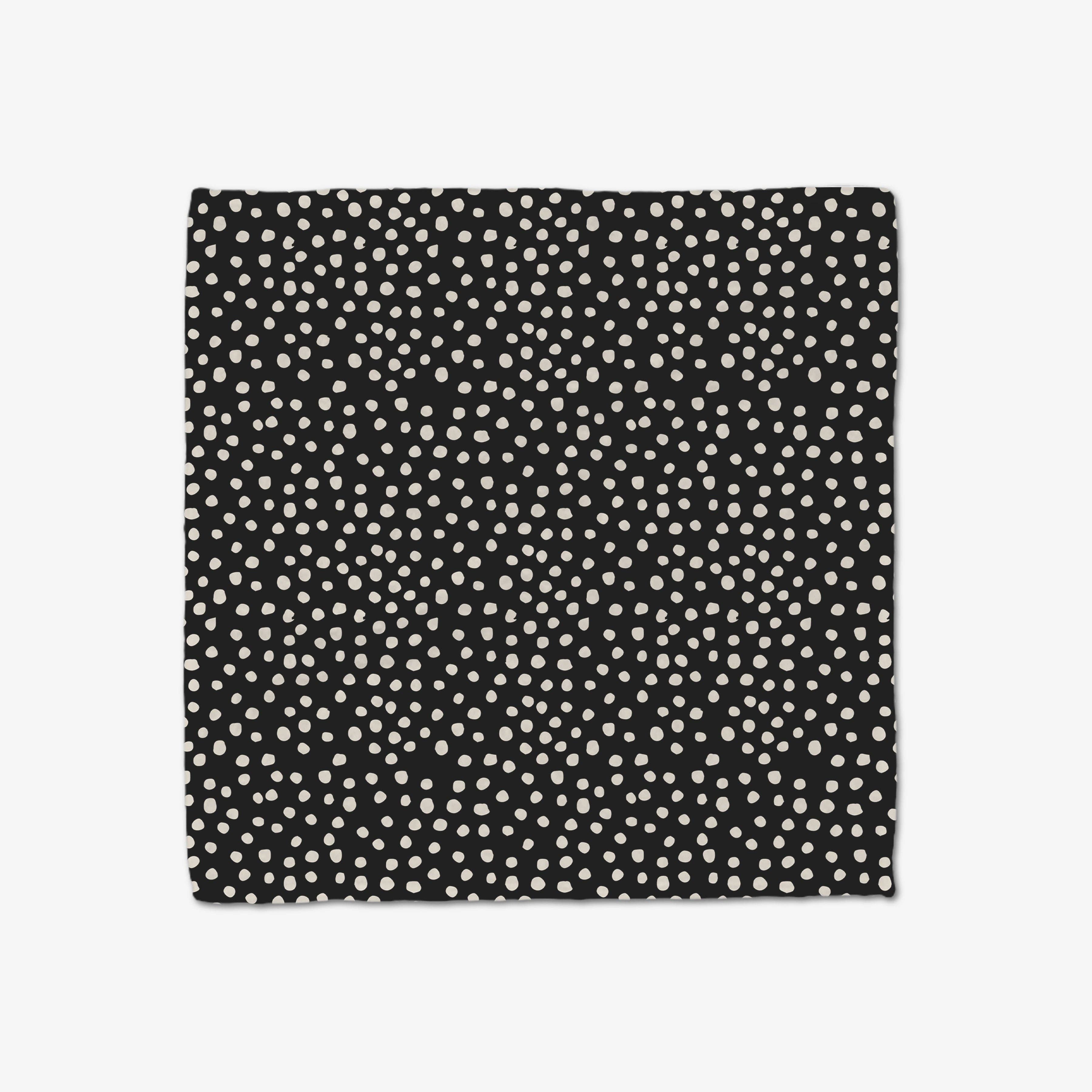 Geometry Dotty Black Luxe Washcloth Set